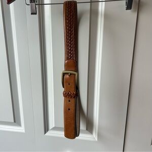 🌴 Tommy Bahama Braided Leather Belt 🌴 Size 40 Brown Genuine Leather